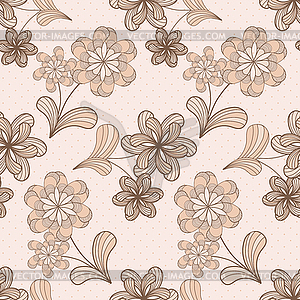 Seamless pattern with flowers - vector image