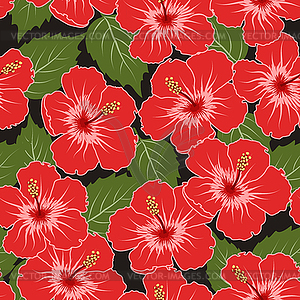 Seamless tropical pattern - vector clipart