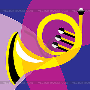 Horn - color vector clipart