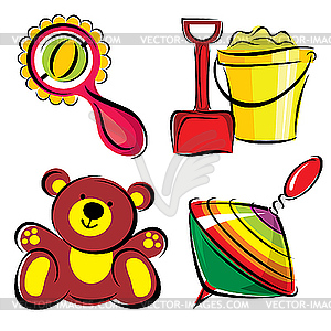 Children toys - vector image