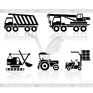 Special vehicles - vector clipart