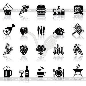 Food icons - vector image