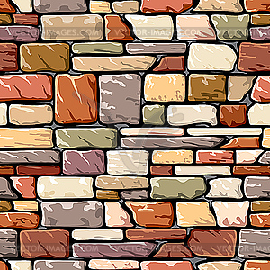 Color stone wall - vector clip art