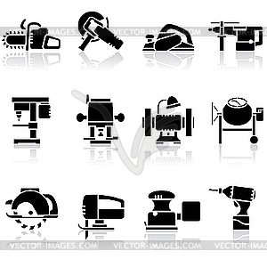 Tools icon set - vector clip art