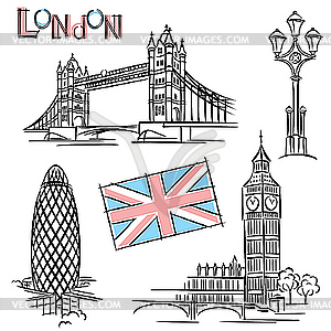 London landmark - vector image