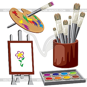 Painting set - vector clip art