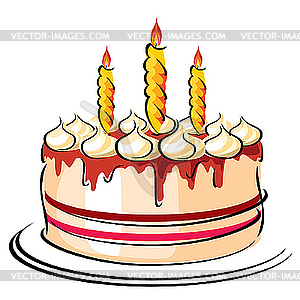 Birthday cake - vector clipart