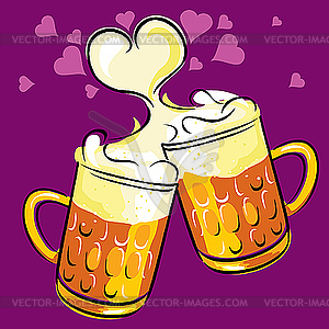 Beer love - vector clipart