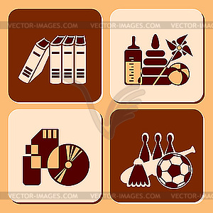 Leisure icons - vector EPS clipart