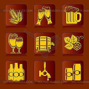 Beer icons - vector clipart