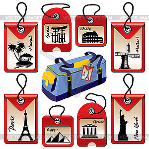 Travel landmarks - vector clipart
