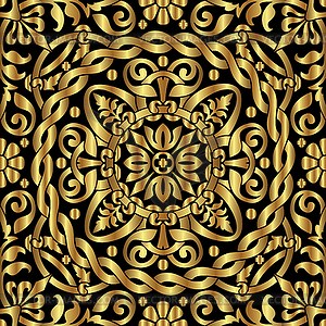 Gold asian ornament - royalty-free vector image