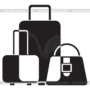 Luggage icon - vector image