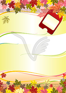 Autumn frame  - vector clipart