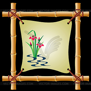 Bamboo frame - vector image
