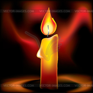 Burning candle - royalty-free vector clipart