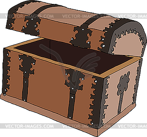 Empty treasure chest - vector image