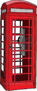 British red phone booth - vector clip art