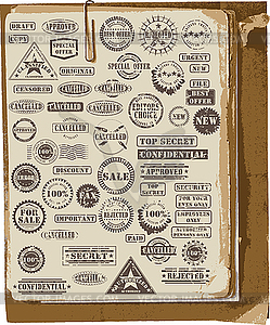 Collection of rubber stamps - royalty-free vector image