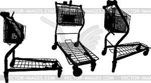 Shopping carts - vector clip art