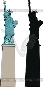 Statue of Liberty in Paris - color vector clipart