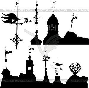 Weather vanes - vector clip art