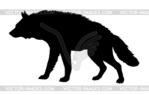  silhouette hyena  - royalty-free vector clipart