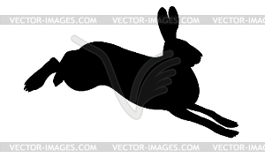  silhouette of the rabbit - vector clipart / vector image