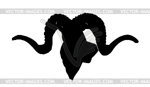 Silhouette of goat - vector image