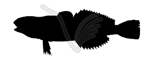  silhouette of fish - vector clipart