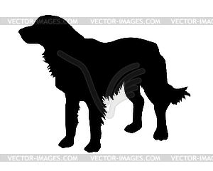  of the rambling dog - white & black vector clipart