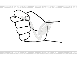  hand of the person shows fig - vector clipart