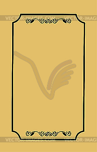 Decorative frame on brown.  - vector clipart