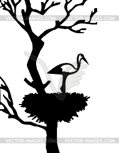  of the crane in jack - vector image