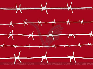 Drawing of the barbed wire - vector clipart