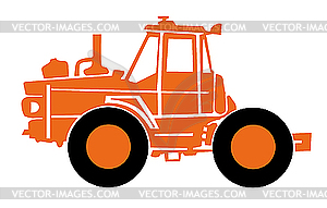 Orange taktor - vector image