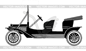 Silhouette retro car - royalty-free vector image