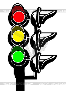 Silhouette of the traffic light - vector EPS clipart