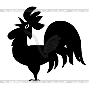 Silhouette of cock - vector clipart