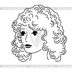 Portrait of the girl - vector image