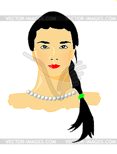 Portrait of the girl - vector image