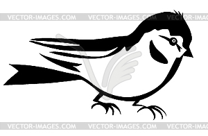 Silhouette of the small bird - vector EPS clipart