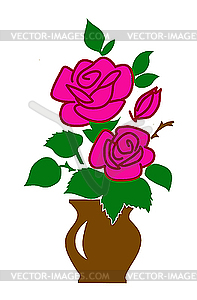 Silhouette of the rose - vector EPS clipart