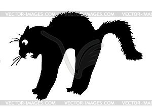 Silhouette of the cat - vector image