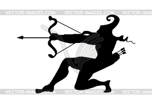 Silhouette of the arrows - vector image