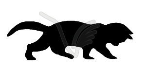 Silhouette cat - vector clipart