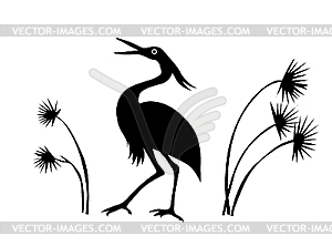 Silhouette crane - vector EPS clipart