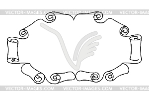 Drawing of the old paper - vector image