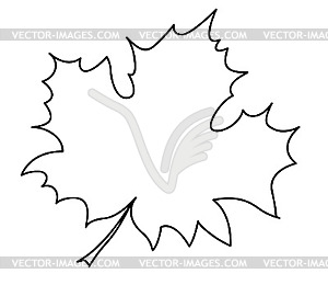 Silhouette of the maple leaf - vector image