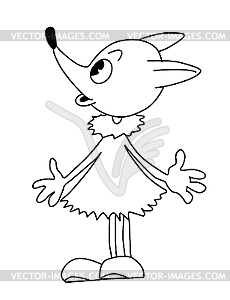 Drawing of the small fox - vector clipart